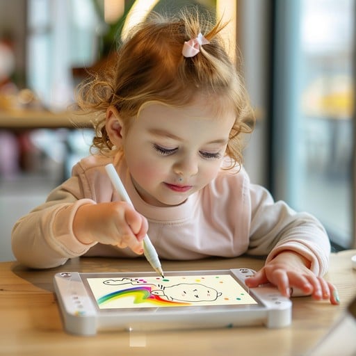 Anak belajar kreatif menggunakan Internet cepat untuk anak